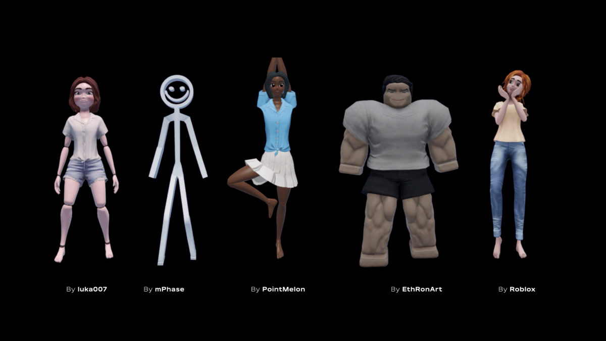 Five Roblox Avatars