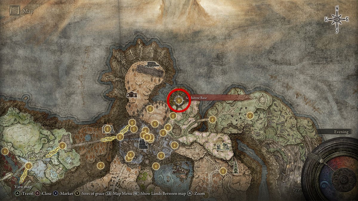 L'emplacement du boss Scadutree Avatar dans Elden Ring Shadow of the Erdtree