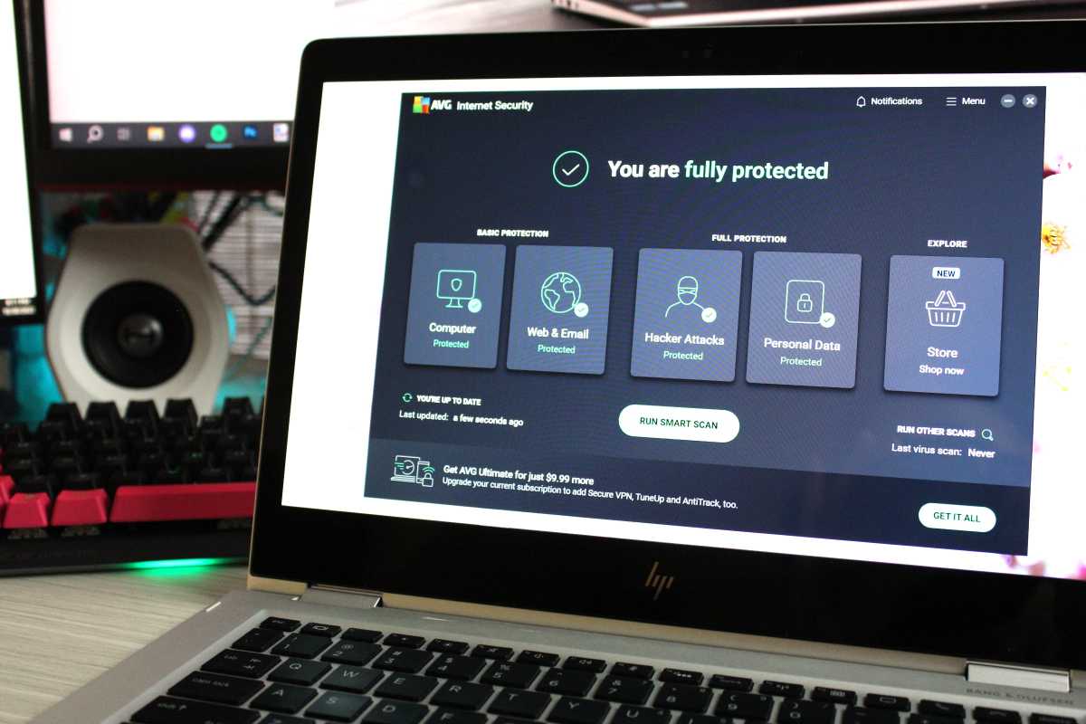 AVG Internet Security sur un ordinateur portable