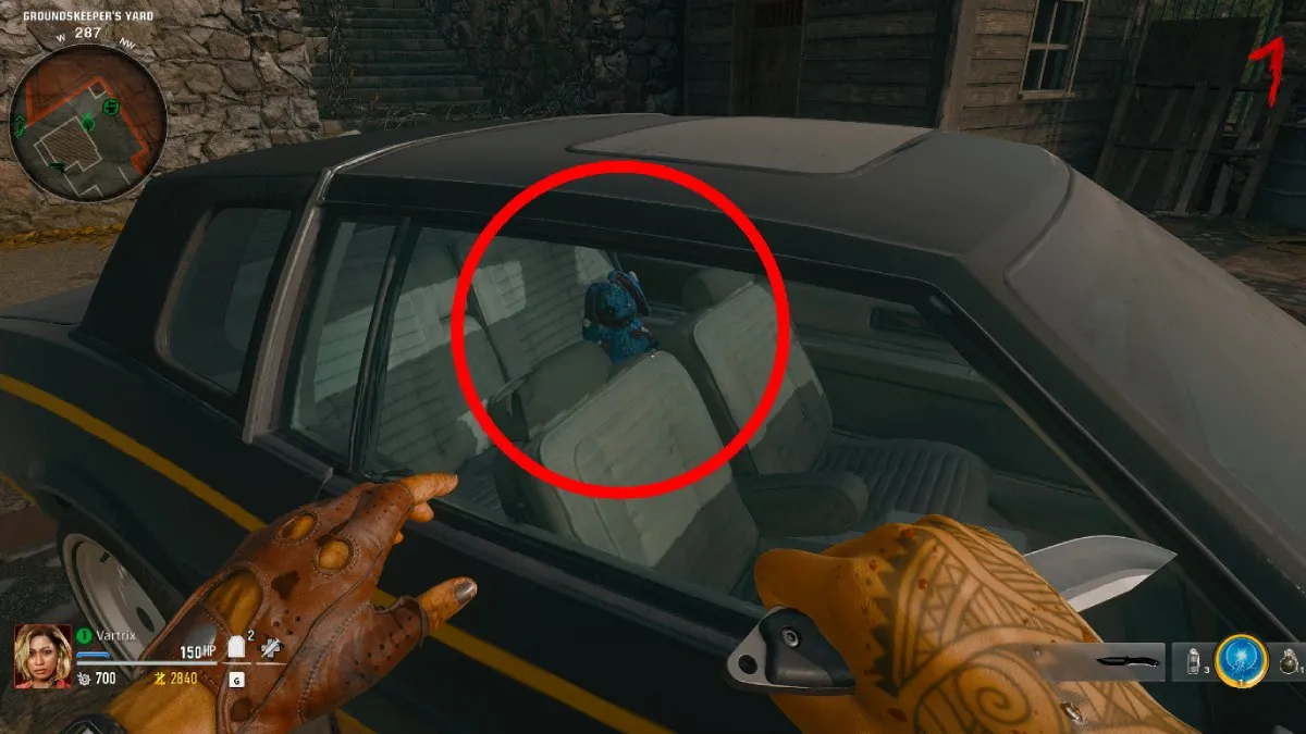 M. Peeks dans la voiture Easter Egg Liberty Falls BO6 Zombies