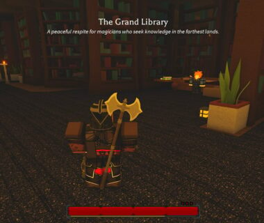 l'emplacement de la grande bibliothèque dans Roblox évidé