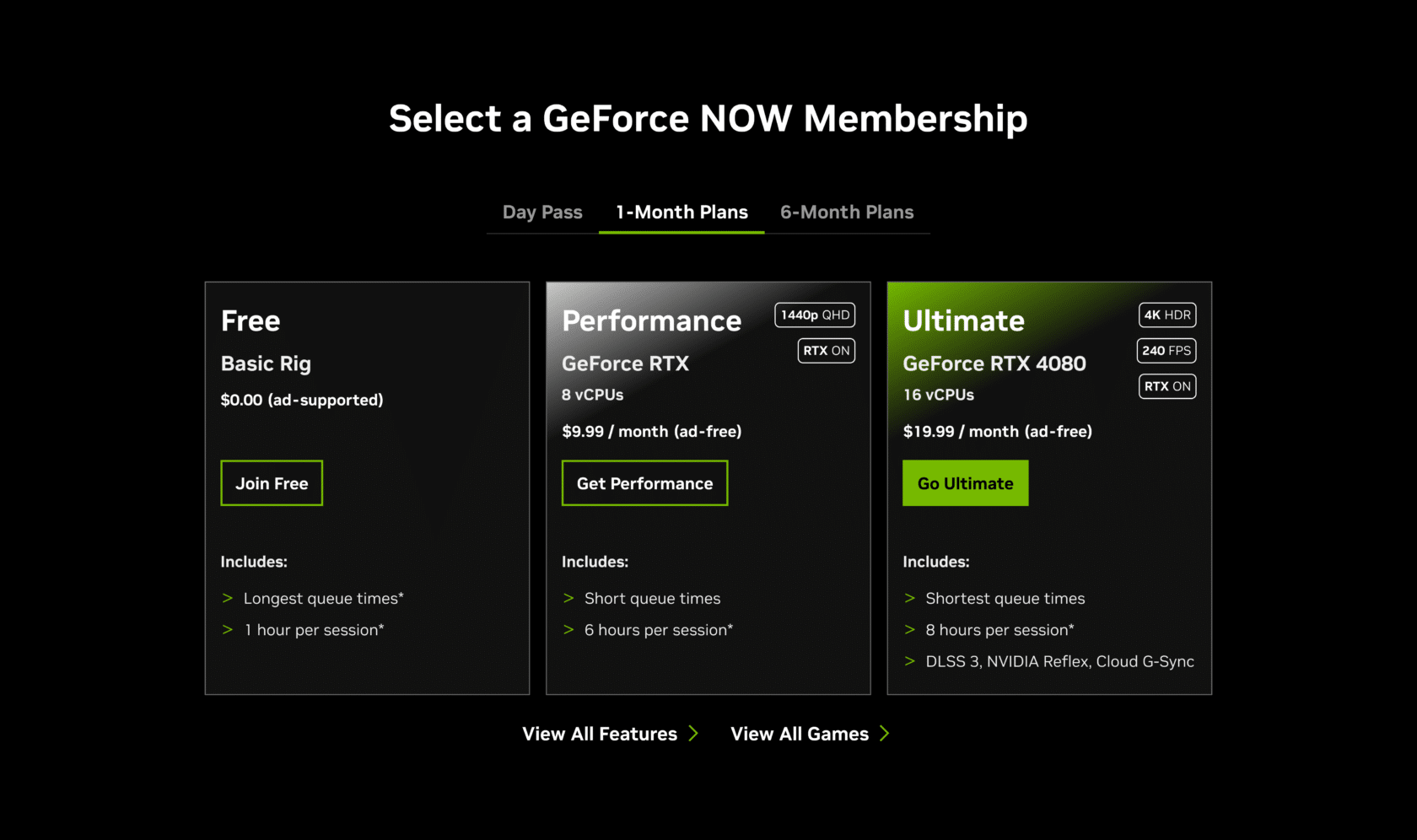 Abonnement Performance sur GeForce NOW